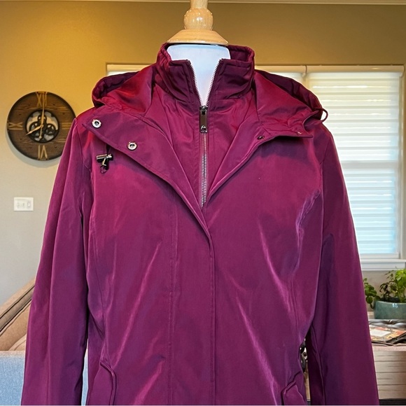 HFX Women’s Jacket size Large Quilted Lining Hooded Water & Wind Resistant FLAW - Picture 10 of 16
